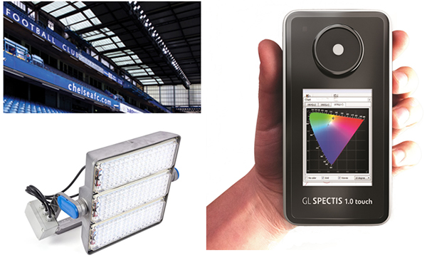 Analytik reports on Philips Lighting using the GL SPECTIS 1.0 touch at the Chelsea Football Club arena