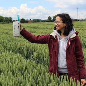 An ASD FieldSpec Handheld 2 portable spectroradiometer used to monitor differences in wheat crops