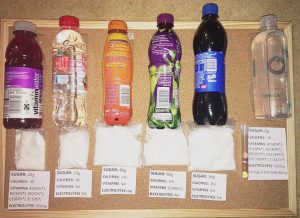 Omegawater, sugar comparison, nutritional information, nanoencapsulation